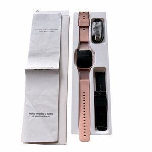Smart Watch Set Gold Rose With 2 Extra Watch bands